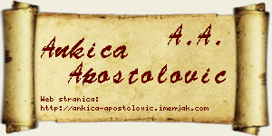 Ankica Apostolović vizit kartica